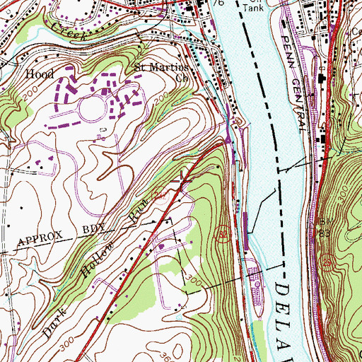 Topographic Map of New Hope Cemetery, PA