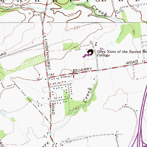 Topographic Map of Quarry Road Cemetery, PA