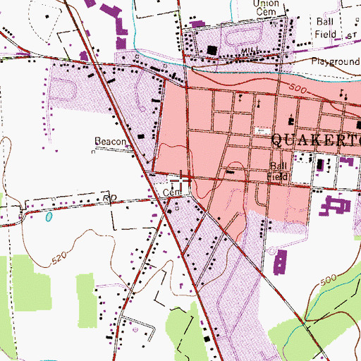 Topographic Map of Richland Friends Meeting Burial Ground, PA