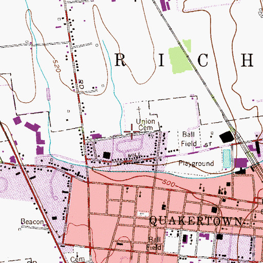 Topographic Map of Saint Isidore Catholic Church Cemetery, PA