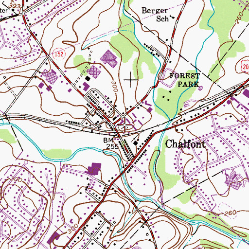 Topographic Map of Saint James Church Cemetery, PA