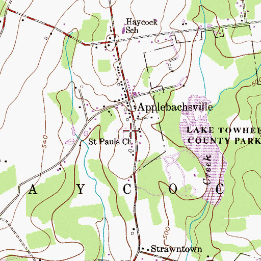 Topographic Map of Saint Pauls Evangelical Lutheran Cemetery, PA