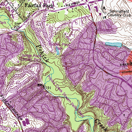 Topographic Map of Barker Family Cemetery, VA