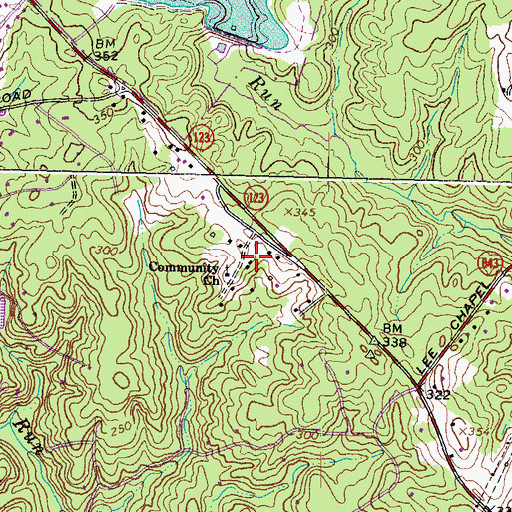 Topographic Map of Beach Family Cemetery, VA