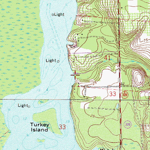 Topographic Map of Acosta Creek, FL