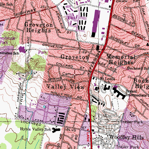 Topographic Map of Collard - Darrell Family Cemetery, VA