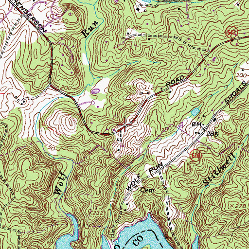 Topographic Map of Hampton Family Cemetery, VA