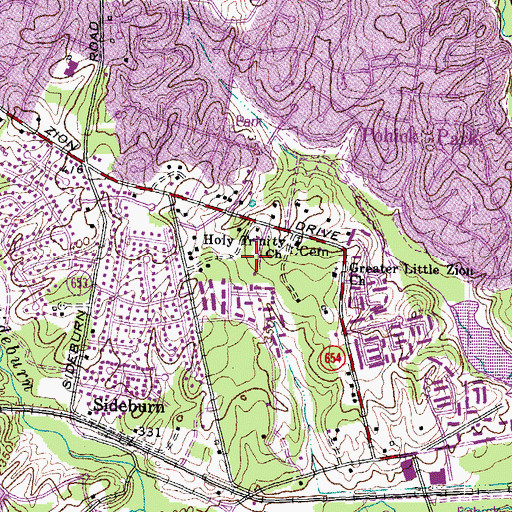 Topographic Map of Martin Family Cemetery, VA