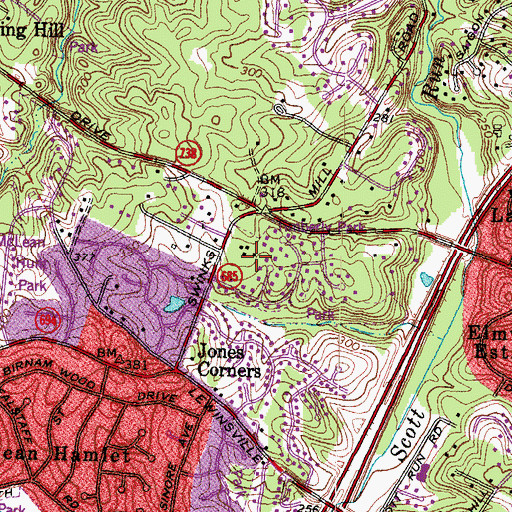 Topographic Map of Jackson Family Cemetery, VA