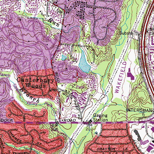 Topographic Map of Unnamed Cemetery - Hogan's Lake Place, VA