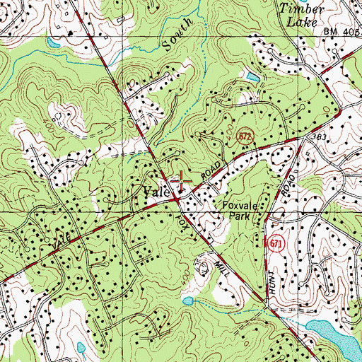 Topographic Map of Vale Methodist Church Cemetery, VA