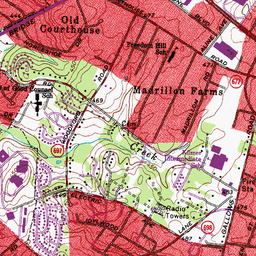 Topographic Map of Williamson Family Cemetery, VA