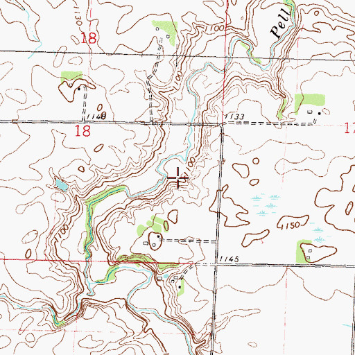 Topographic Map of Redwood County Waterfowl Production Area, MN