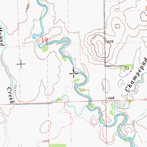 Topographic Map of Rock County Waterfowl Production Area, MN