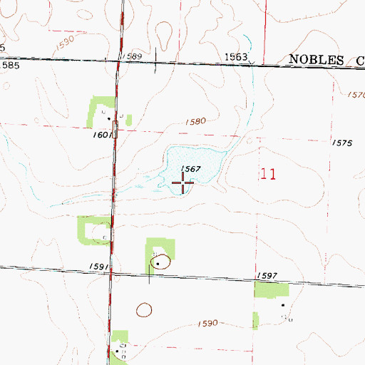 Topographic Map of Osceola County Waterfowl Production Area, IA