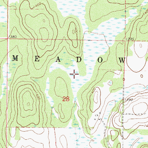 Topographic Map of Cass County Waterfowl Production Area, MN
