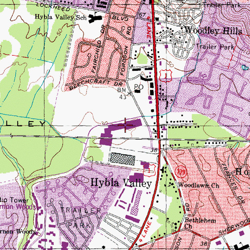 Topographic Map of Community Post Office, VA