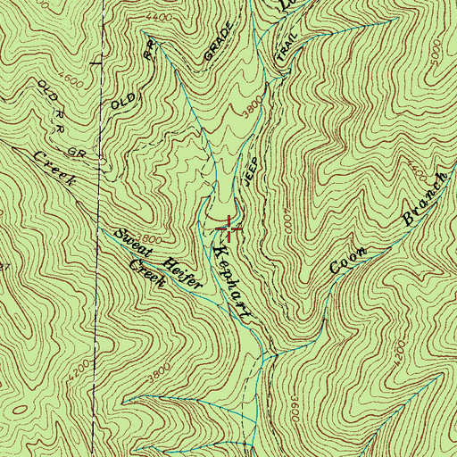 Topographic Map of Kephart Shelter, NC