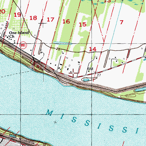 Topographic Map of Terrel Brown Cemetery, LA