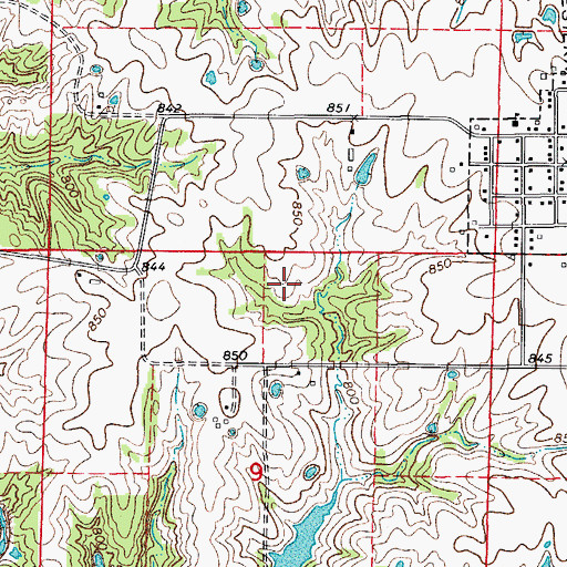 Topographic Map of Missouri State Veterans Cemetery - Jacksonville, MO