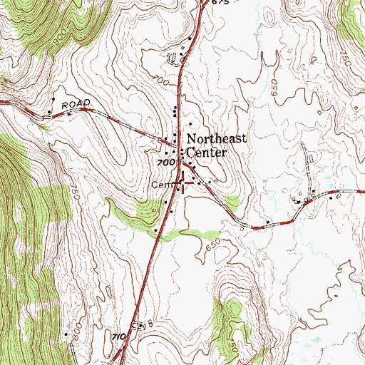 Topographic Map of North East Center Burying Ground, NY