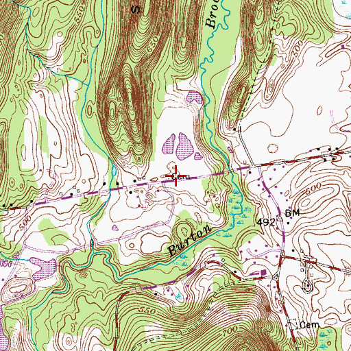 Topographic Map of Hoag Family Burial Ground, NY