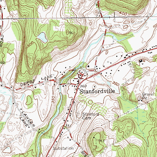 Topographic Map of Stanfordville Friends Cemetery, NY