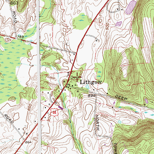 Topographic Map of Northrup Burial Ground, NY