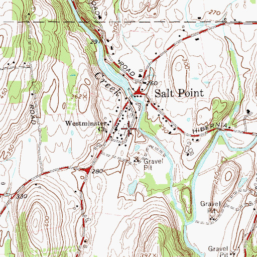 Topographic Map of Westminster Presbyterian Cemetery, NY