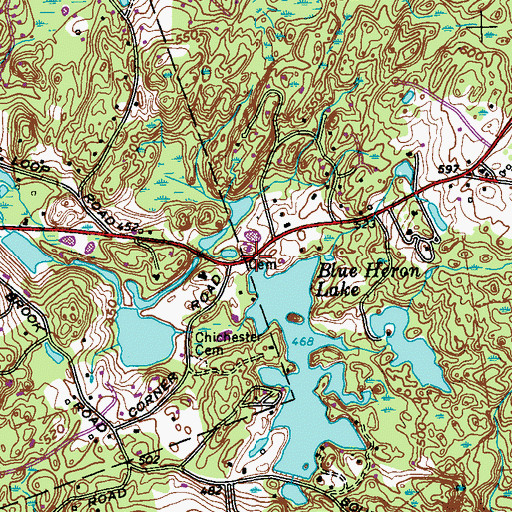 Topographic Map of Ambler Cemetery, NY