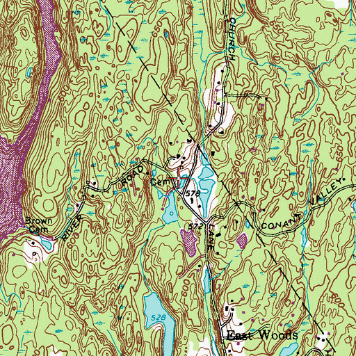 Topographic Map of Silas Brown Plot, NY