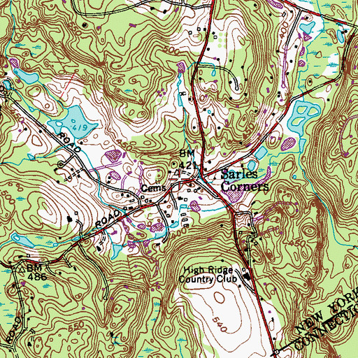 Topographic Map of Scofield - Hoyt Cemetery, NY