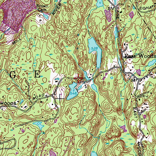 Topographic Map of Brown - Cooper Family Burial Ground, NY