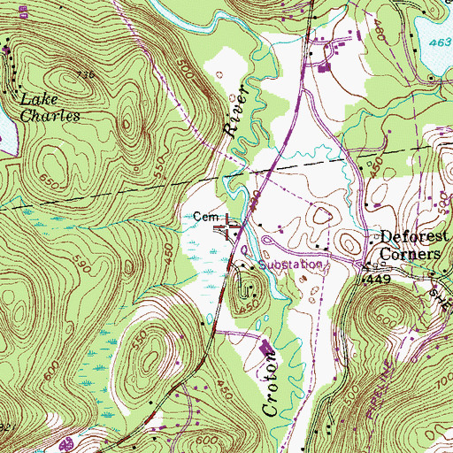 Topographic Map of Barnum Cemetery, NY