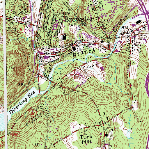 Topographic Map of Methodist Cemetery, NY