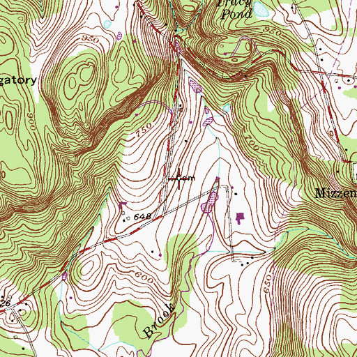 Topographic Map of Quaker Hill Cemetery, NY
