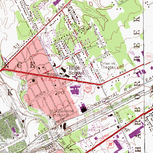 Topographic Map of Pennsylvania State Police Troop E Headquarters and Erie Station, PA
