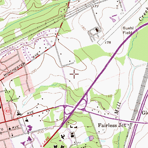 Topographic Map of Middletown Township Police Department, PA