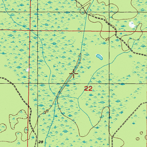 Topographic Map of Airport Canal, FL
