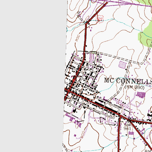 Topographic Map of Fulton County Sheriff's Office, PA