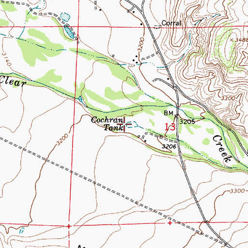 Topographic Map of Cochran Tank, AZ