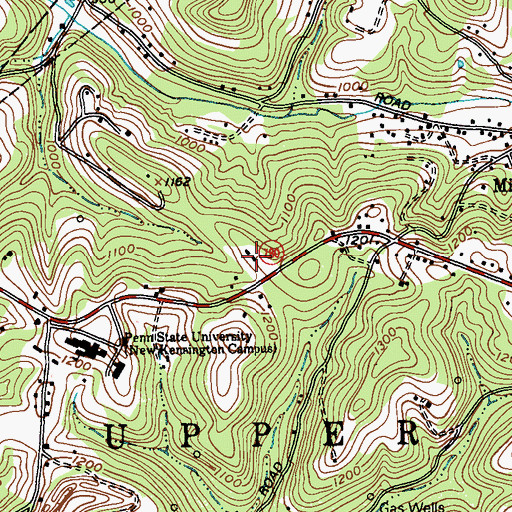 Topographic Map of Upper Burrell Township Police Department, PA