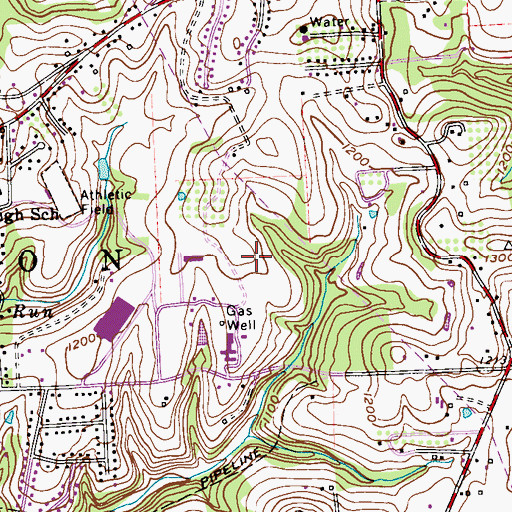 Topographic Map of Hampton Township Police Department, PA