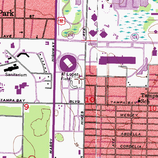 Topographic Map of Al Lopez Field, FL