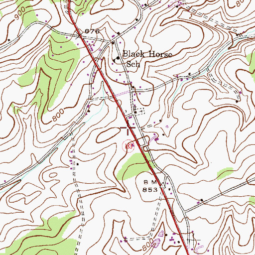 Topographic Map of Pennsylvania State Police Troop L Schuyikill Haven Station, PA