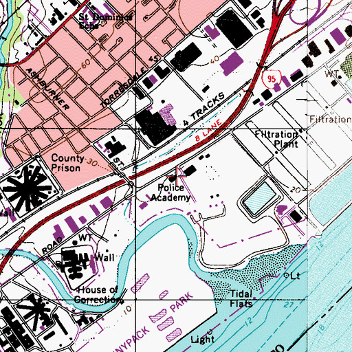 Topographic Map of Philadelphia Police Department Training Bureau, PA