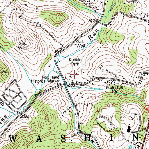 Topographic Map of Washington Township Police Department, PA