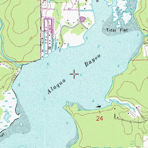 Topographic Map of Alaqua Bayou, FL