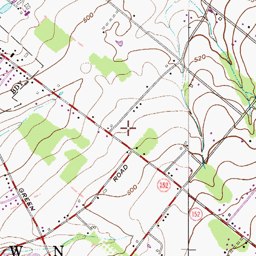Topographic Map of Hilltown Township Police Department, PA