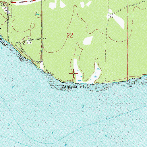 Topographic Map of Alaqua Point, FL